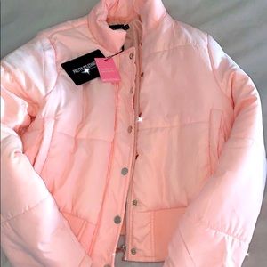 NEW Pretty Little Thing Pastel Pink Puffer Jacket